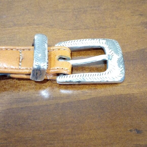 Brighton Skinny Beaded Leather Belt, Size M/32 - Vintage! main image 5